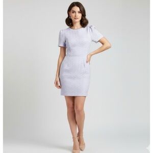 Elliatt Evoke Tulip Chevron Herringbone Lace Lilac Structured Mini Dress S